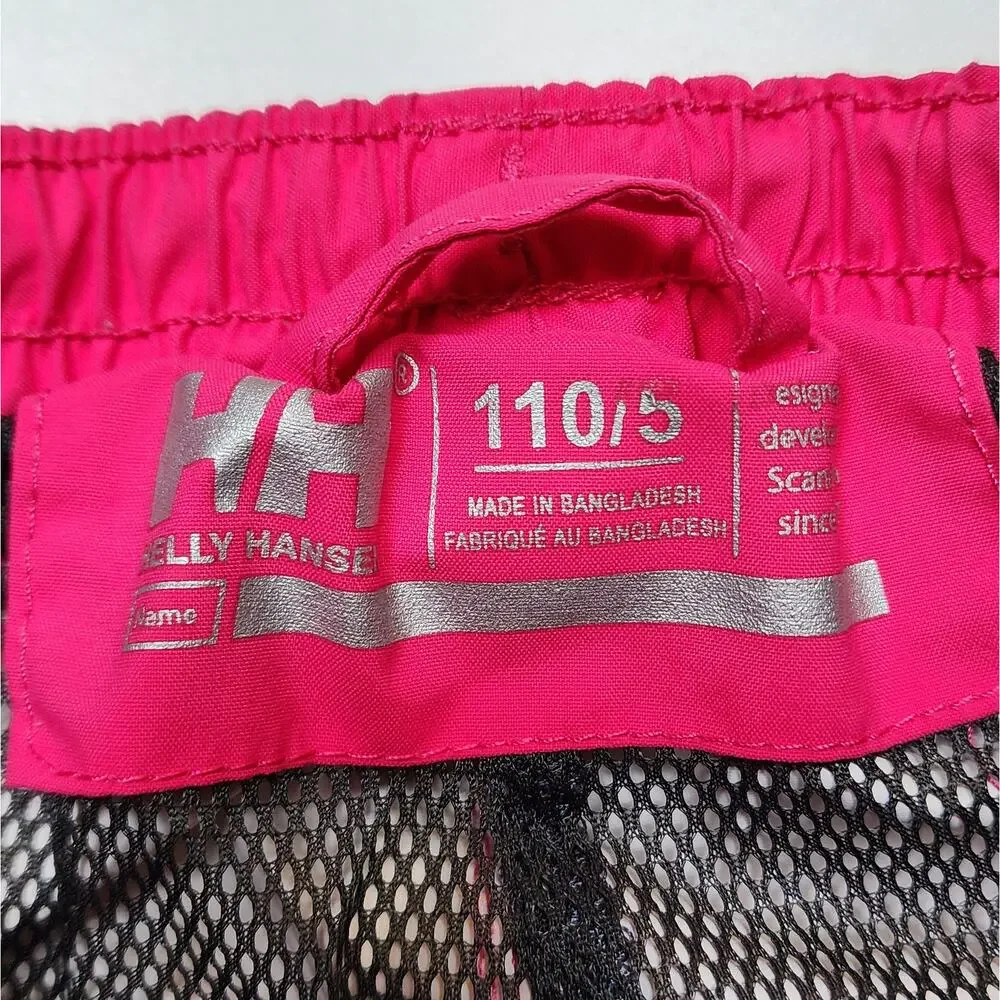 Helly Hansen Kids Shelter Outdoor Pants Size 5 Pink